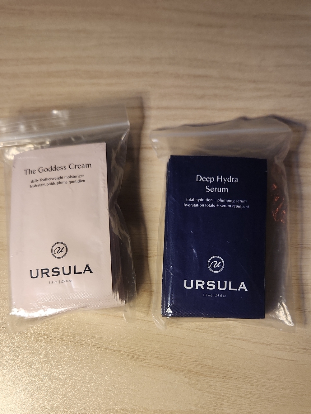 Ursula of Switzerland The Goddess Cream & Deep Hydra Serum Packs